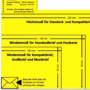Produktbild für Schablone DeutschePost 913900002, Formatschablone