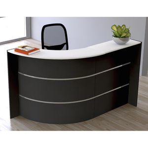 Produktbild für Empfangstheke Kerkmann Bari 3575, anthrazit / weiß