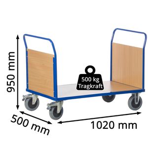 Produktbild für Transportwagen Rollcart Doppel-Stirnwandwagen, 02-6045