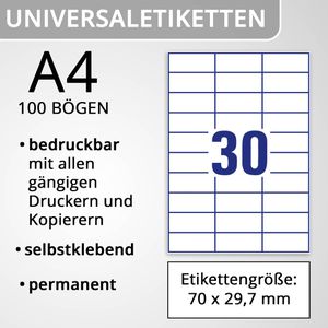 Produktbild für Universaletiketten Zweckform 3489, weiß