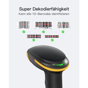 Produktbild für Barcode-Scanner Inateck BCST-21_black, kabellos