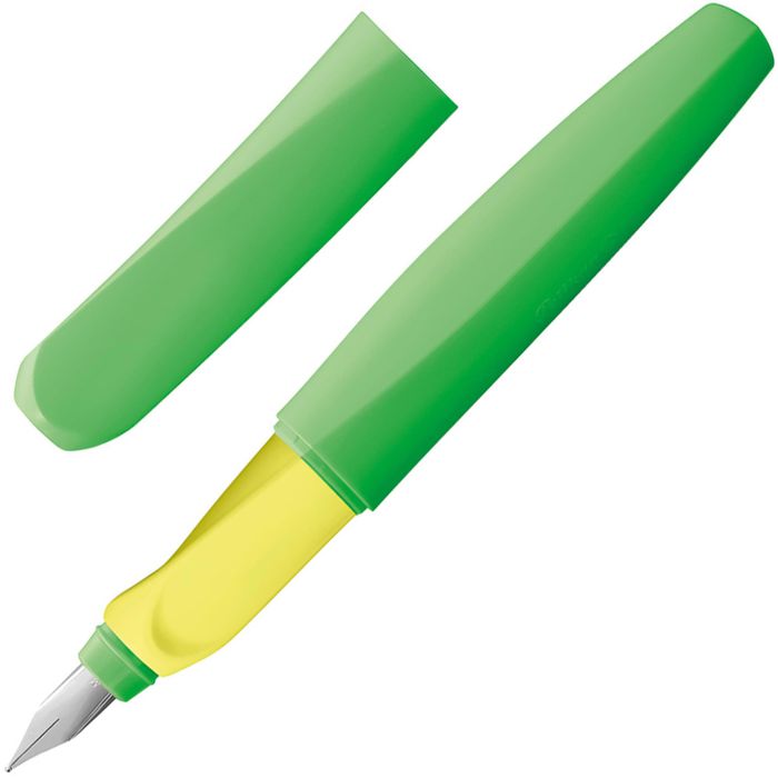 Füller Kunststoff, AG Twist grün für aus Rechtshänder, Links- & P457, Neon – Pelikan Grün Böttcher Feder M,