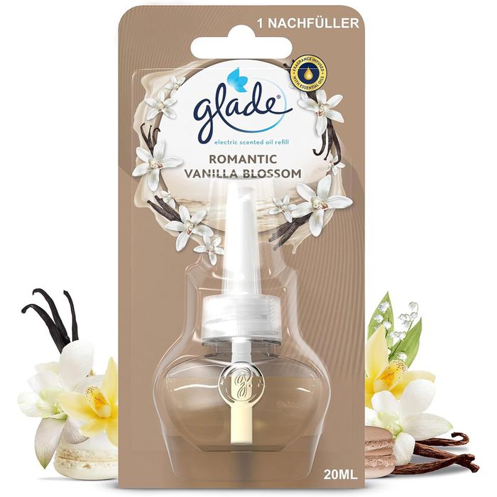 glade Raumduft Duftstecker electric scented oil, Nachfüller, 20 ml,  Romantic Vanilla Blossom – Böttcher AG