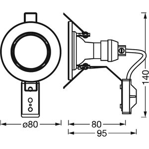 Produktbild für LED-Einbaustrahler OSRAM Recess, warmweiß
