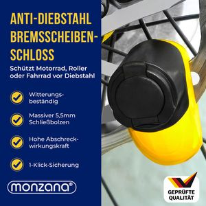 Produktbild für Bremsscheibenschloss Monzana 103461