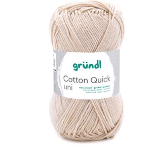 Häkelgarn Gründl 865-102 Cotton Quick uni, sand