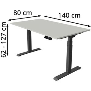 Produktbild für Schreibtisch Kerkmann Move 1 stable, lichtgrau / anthrazit