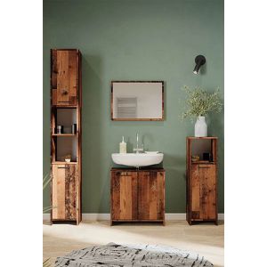 Produktbild für Badschrank Vicco Kiko, eiche rustikal