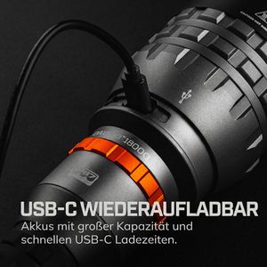 Produktbild für Taschenlampe Nebo Davinci 18000, LED, aufladbar
