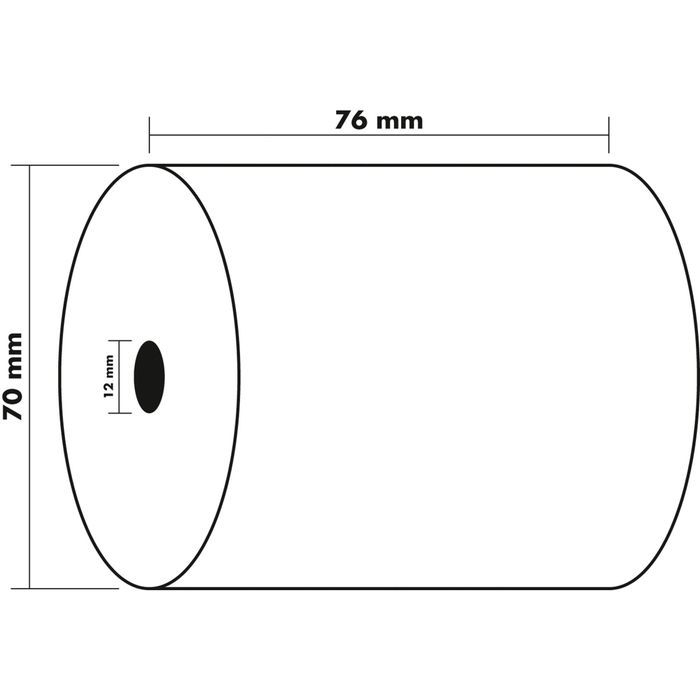 Bonrollen / Kassenrollen 76mm breit