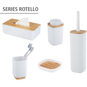 Produktbild für Taschentuchbox Wenko Rotello, aus Kunststoff &amp; Bambus