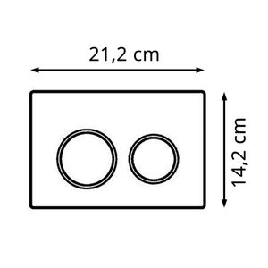 Produktbild für Betätigungsplatte Geberit Omega20, weiß/verchromt