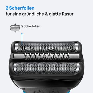 Produktbild für Elektrorasierer Braun Series 3 Close &amp; Clean, 300s, grau