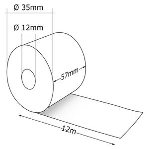 Produktbild für Thermorollen Böttcher-AG 57mm x 12m x 12mm