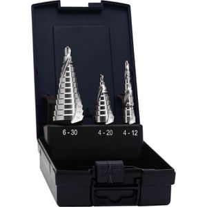 Stufenbohrer EXACT 07029, Set, HSS-Stahl