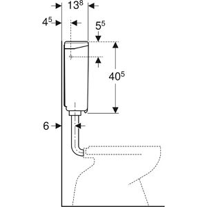 Produktbild für Spülkasten Geberit AP140 140.300.11.1, 3 - 9 Liter
