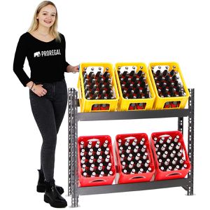 Produktbild für Getränkekistenregal PROREGAL Tegernsee, für 6 Kisten