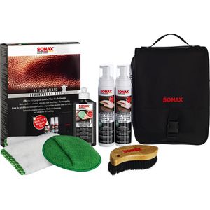 Sonax Lederpflege Premium Class Lederpflegeset, für Glattleder, Reinigung und Pflege, 7-teilig