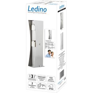 Produktbild für Gartensteckdose Ledino Connect D2A, silber, anschraubbar