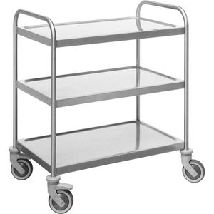 Servierwagen Köhler 30328, silber, aus Edelstahl