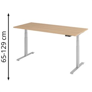 Schreibtisch Böttcher-AG Base Lite, eiche / silber