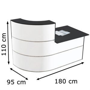 Produktbild für Empfangstheke Kerkmann Cento 2, 3851, weiß / anthrazit