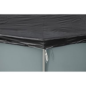 Produktbild für Poolabdeckung Bestway 58424, aus PE, schwarz, mit Spannseil