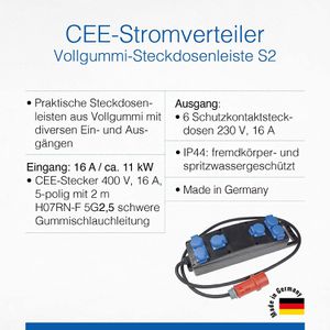 Produktbild für CEE-Stromverteiler as-Schwabe 60854 S2, mobil, für außen