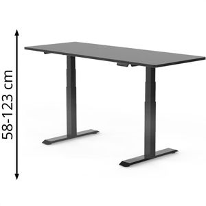 Produktbild für Schreibtisch FlexiSpot E7B 2026, schwarz / schwarz