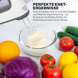 Produktbild für Handmixer Clatronic HM 3775, weiß, 5 Geschwindigkeiten