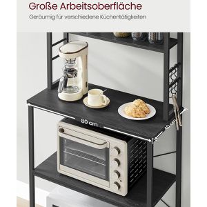 Produktbild für Küchenregal Vasagle KKS019B22, anthrazitgrau