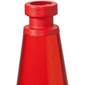 Produktbild für Leitkegel Moravia ReflexKegel EU, rot/weiß, 75cm