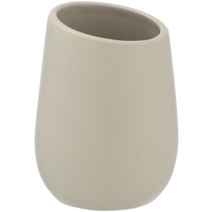 Produktbild für Zahnputzbecher Wenko Badi, beige, aus Keramik