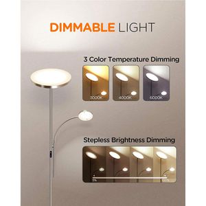 Produktbild für Stehlampe Tomons LP03003, LED, silber, 182 cm