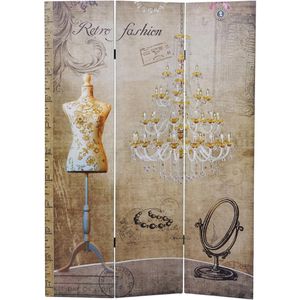 Produktbild für Paravent Mendler Glitzer Retro Fashion innen 3-tlg