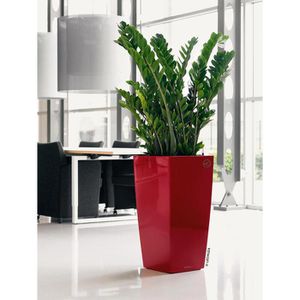 Produktbild für Übertopf Lechuza CUBICO 50, rot hochglanz, 50 x 95 x 50 cm