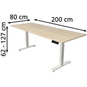 Produktbild für Schreibtisch Kerkmann Move 1 stable, ahorn / weiß