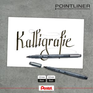 Produktbild für Kalligraphie-Stift Pentel Pointliner Calligraphy, schwarz