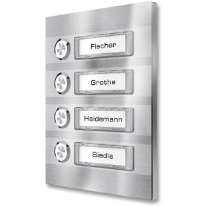Türklingel Metzler silber, kabelgebunden, 4-fach