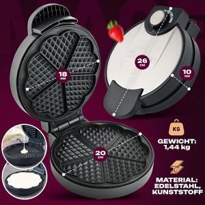 Produktbild für Waffeleisen Clatronic WA3492 Waffelautomat, 1000 W