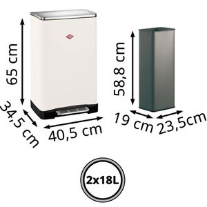 Produktbild für Mülleimer Wesco Big Double Boy, mattsand