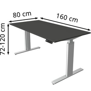 Produktbild für Schreibtisch Kerkmann Move 3 Tube anthrazit / silber