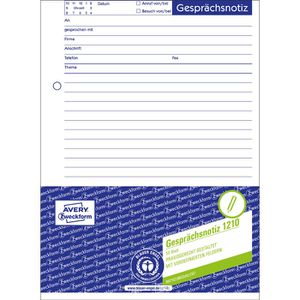 Produktbild für Gesprächsnotiz Zweckform 1210, A5