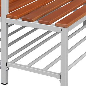 Produktbild für Umkleidebank Lüllmann 806105, Sitzfläche Holz, 120 cm