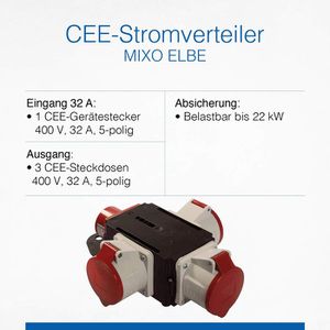 Produktbild für CEE-Stromverteiler as-Schwabe Mixo Elbe, mobil, für außen