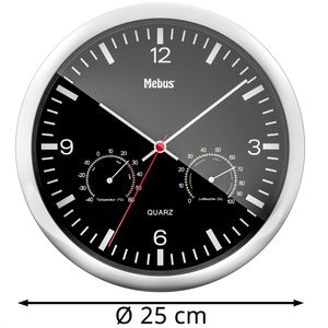 Produktbild für Wanduhr Mebus 56731, Kunststoff, analog, Quarzuhr