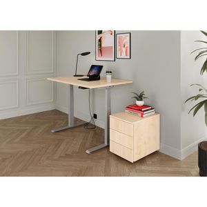Produktbild für Schreibtisch Böttcher-AG Base Lite, eiche / silber