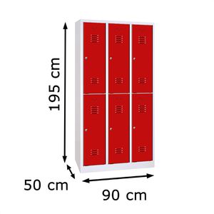 Produktbild für Spind G-Office WRC.6.19590, rot