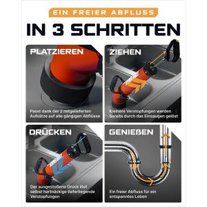 Produktbild für Abflusspumpe WERKSTEIN Rohrreinigungspumpe