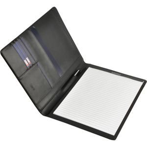 Schreibmappe DESQ 3692 Business Classy, schwarz, Echt Leder